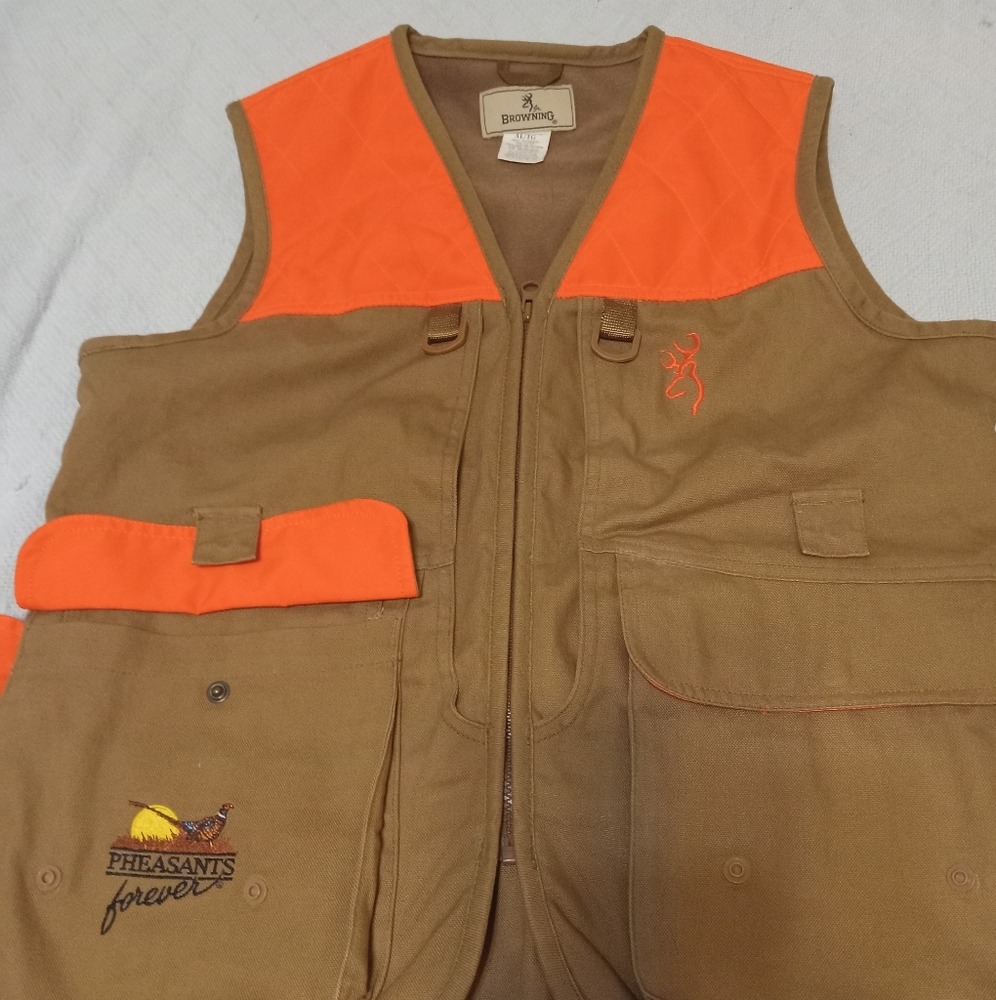 Browning Pheasents Forever Hunting Vest, VG Condition
